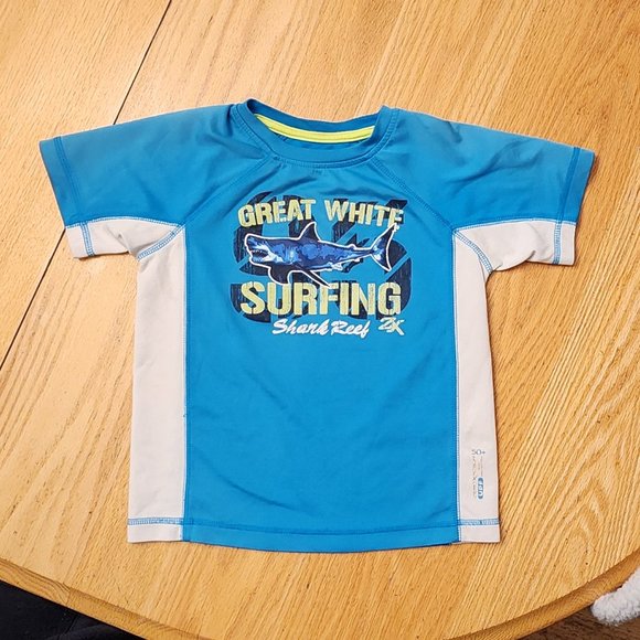 ZeroXposur "Great White Surfing" Rashguard Size 5/6 - Picture 3 of 14